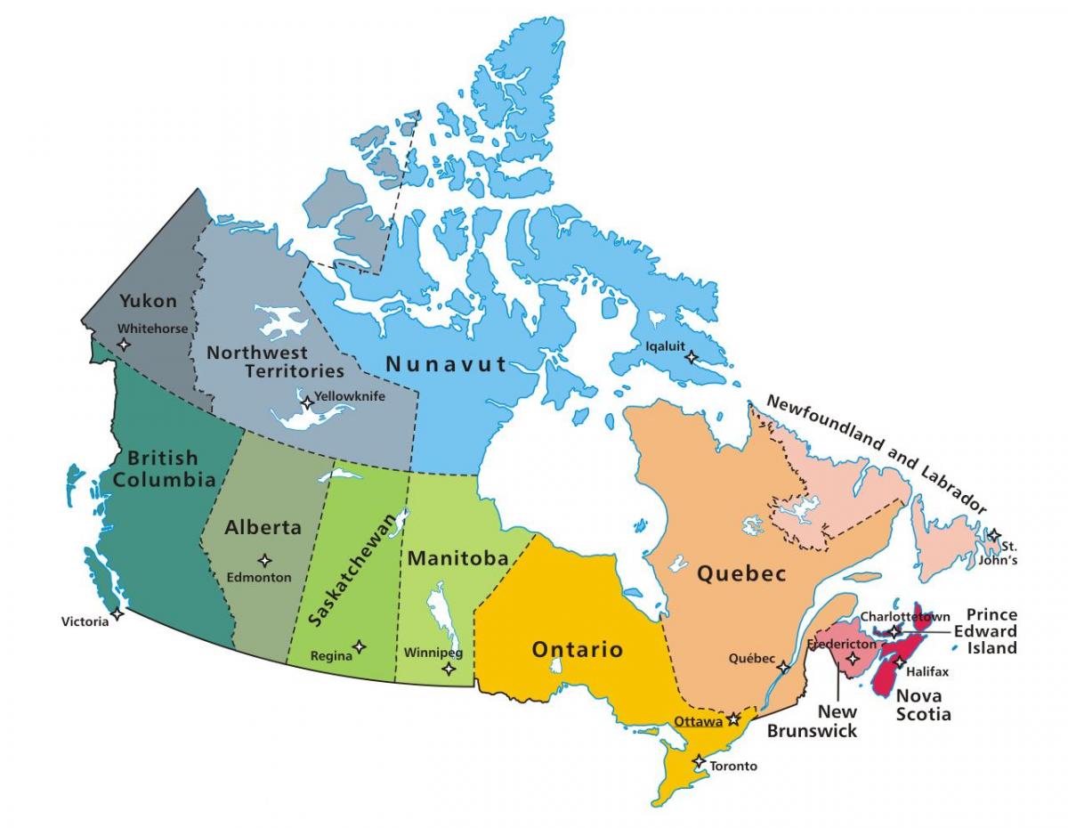 Канада школах карте