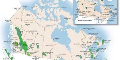 Парки Канады карта
